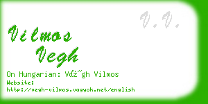 vilmos vegh business card